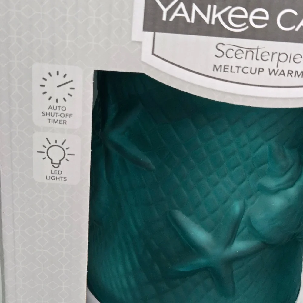 Yankee Candle Scenterpiece MeltCup Warmer Teal Nautical Starfish LED NEW